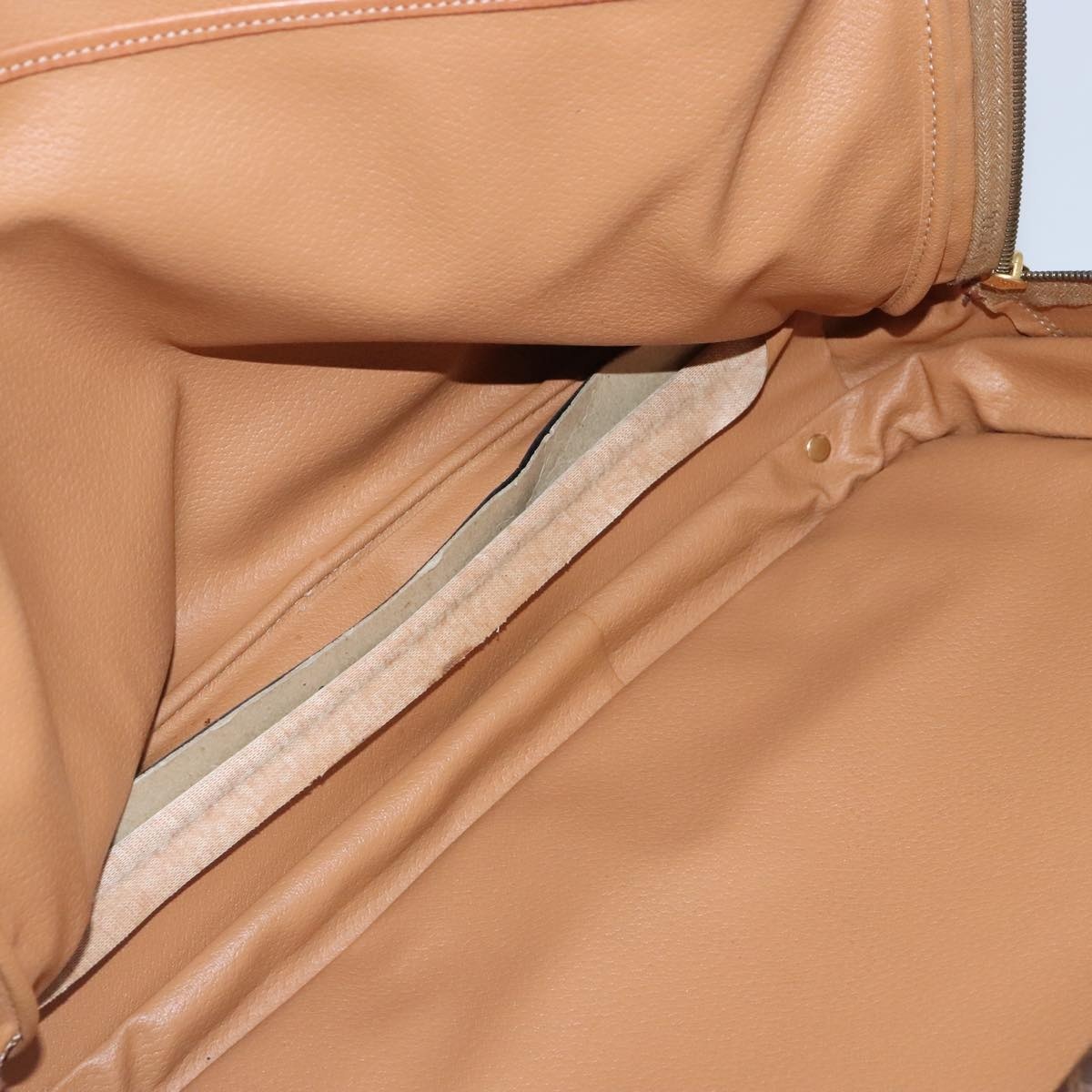 CELINE Macadam Canvas Hand Bag Pvc Leather Brown Gold - 10