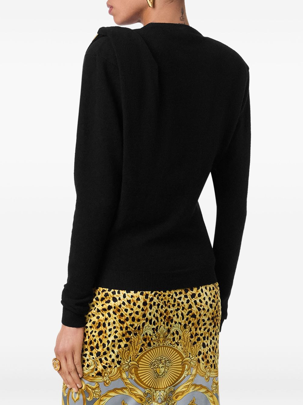 wool buckle sweater - 3