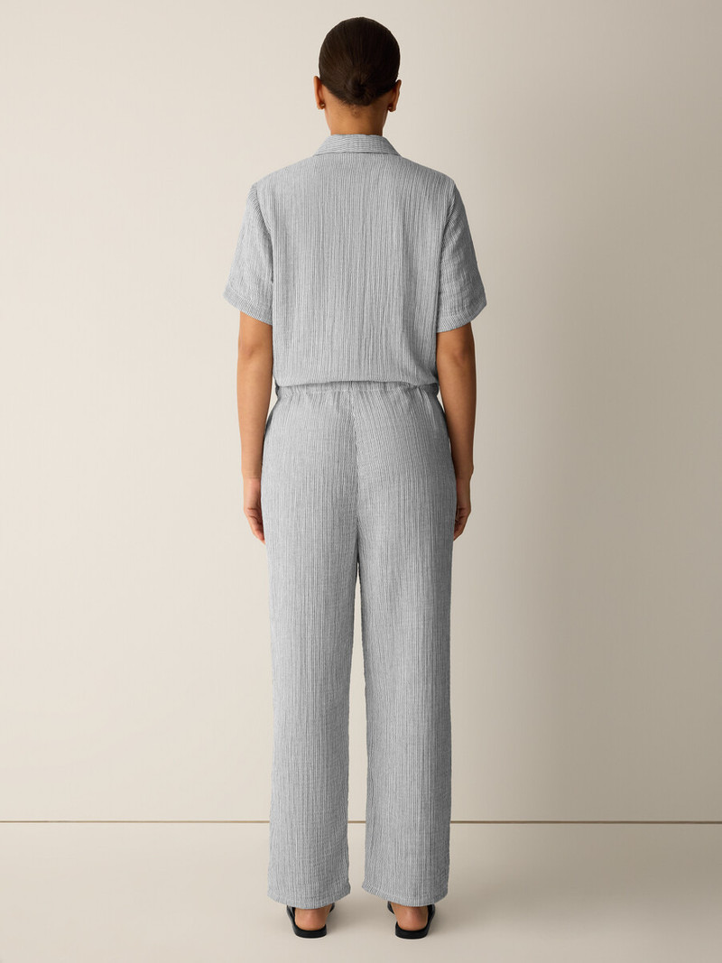 Striped Organic Cotton Gauze Jumpsuit 4