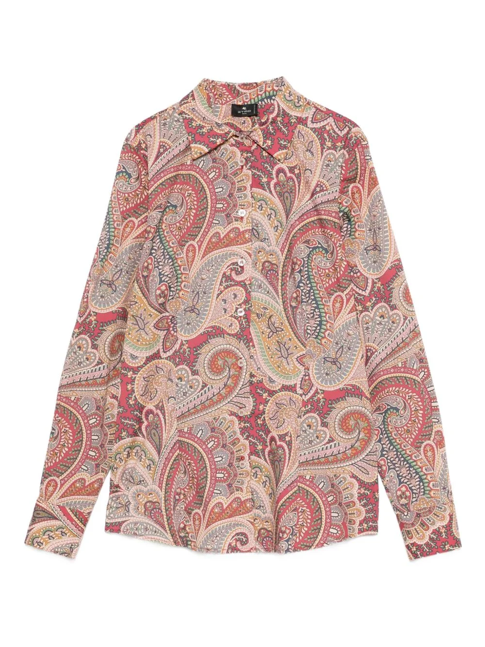 paisley-print long-sleeved shirt - 1