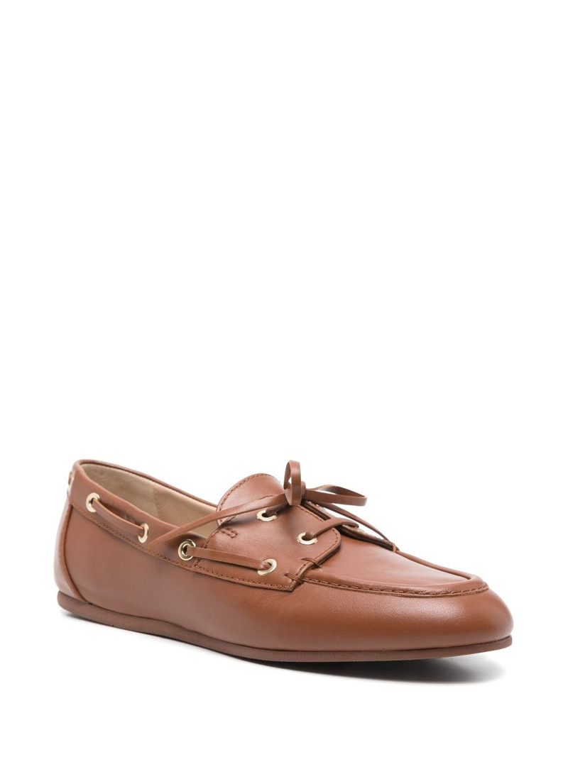 Stuart Weitzman leather boat shoes outlook