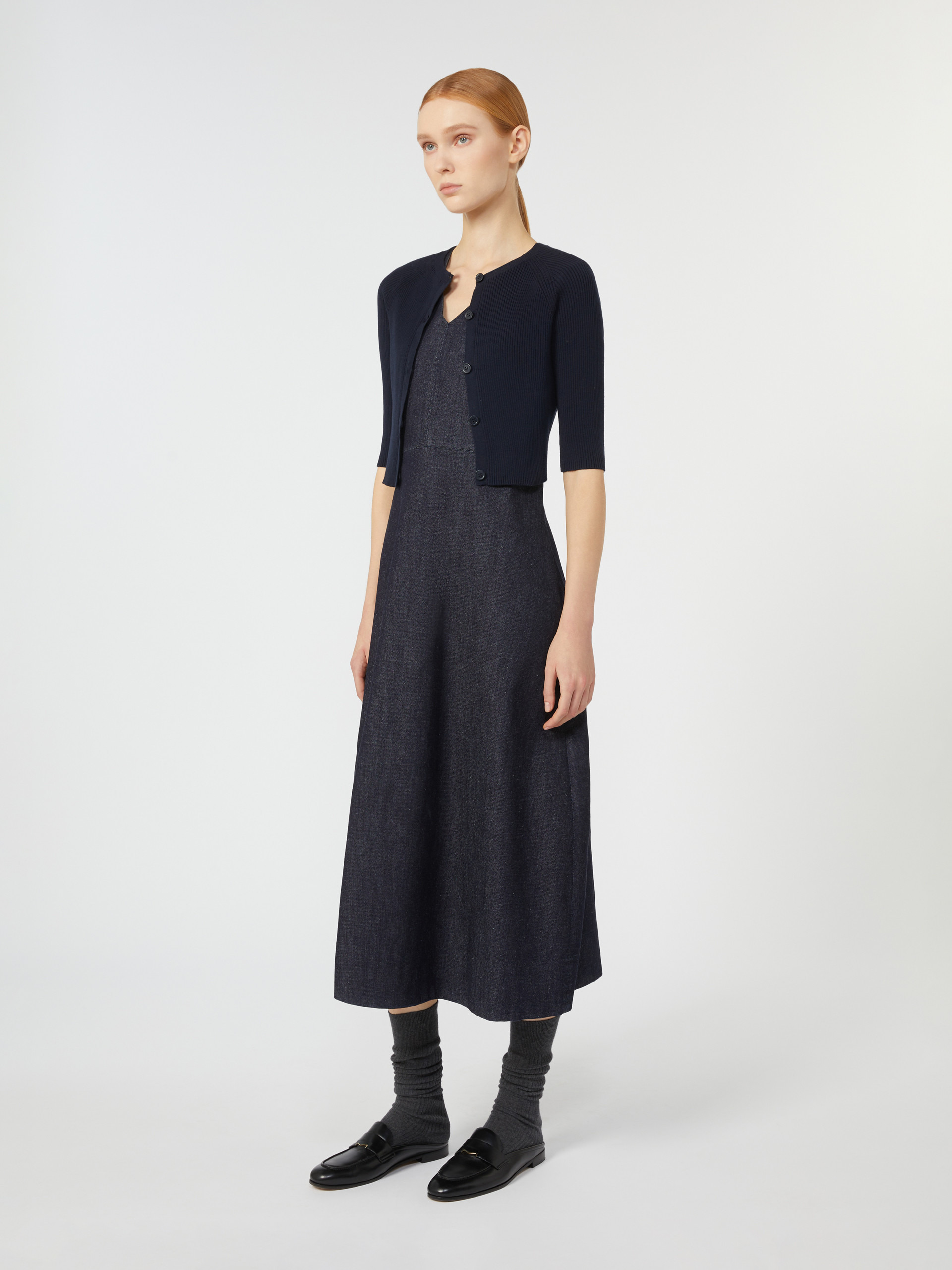 EMILY Flared denim dress - 2