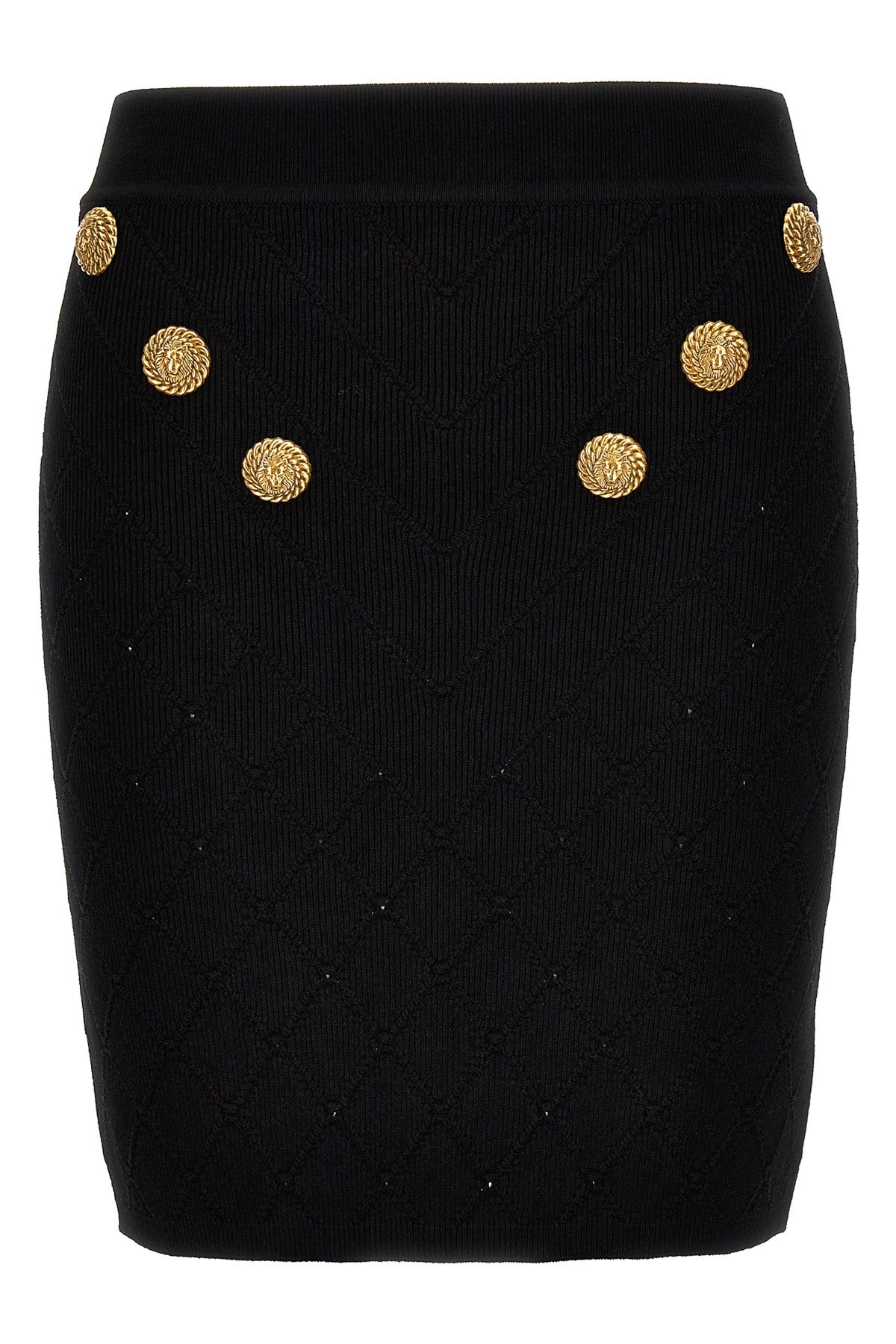 Logo button knitted skirt - 1