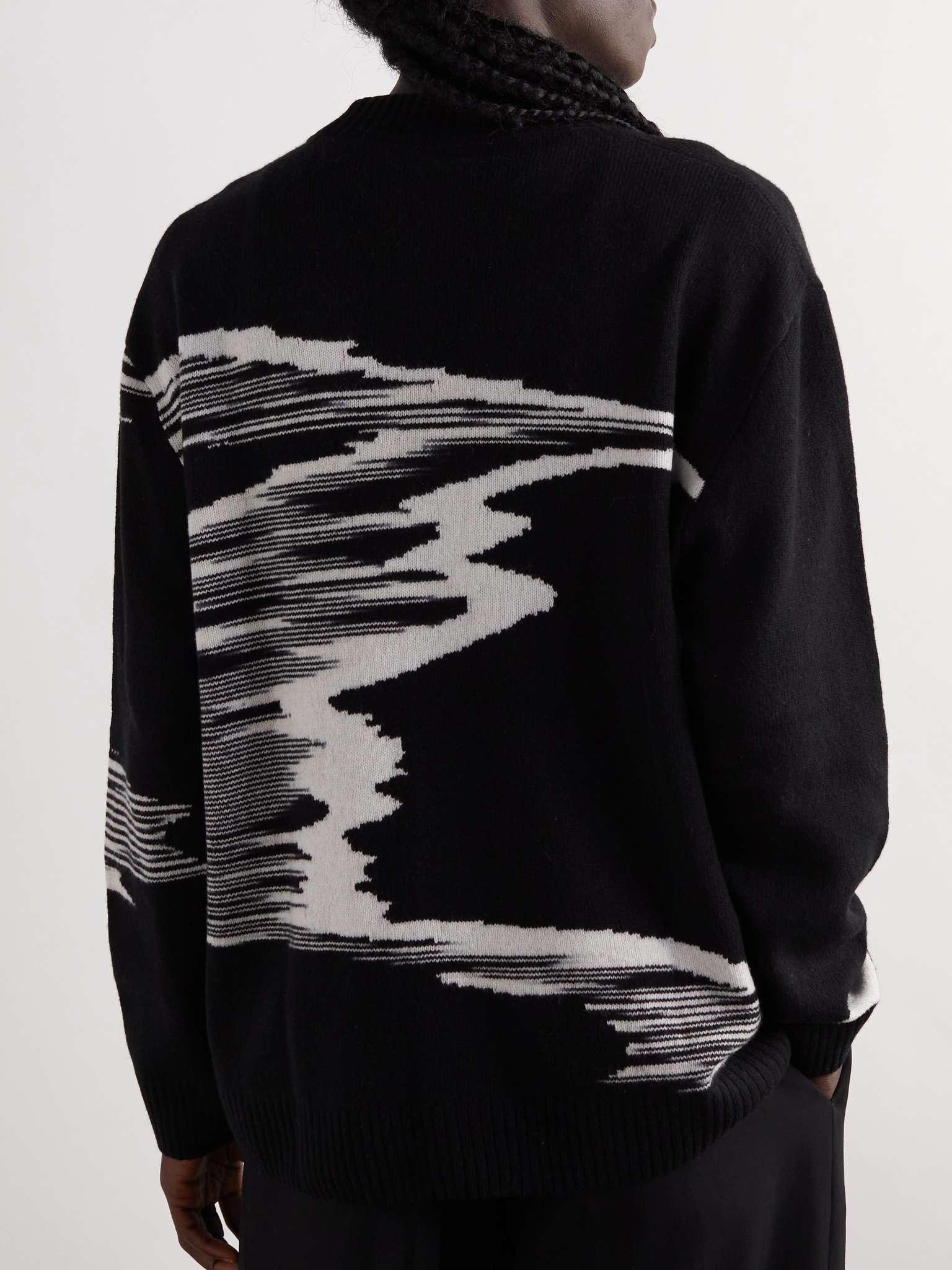 Intarsia Wool Cardigan - 4