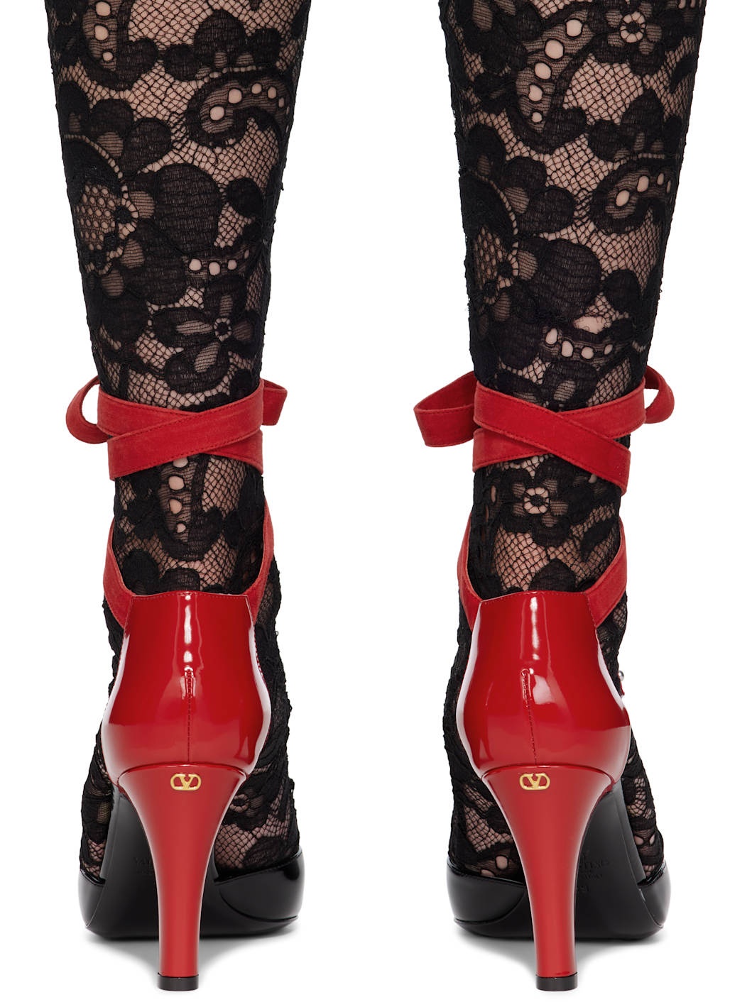 Black & Red Foliefoliage Heels - 2