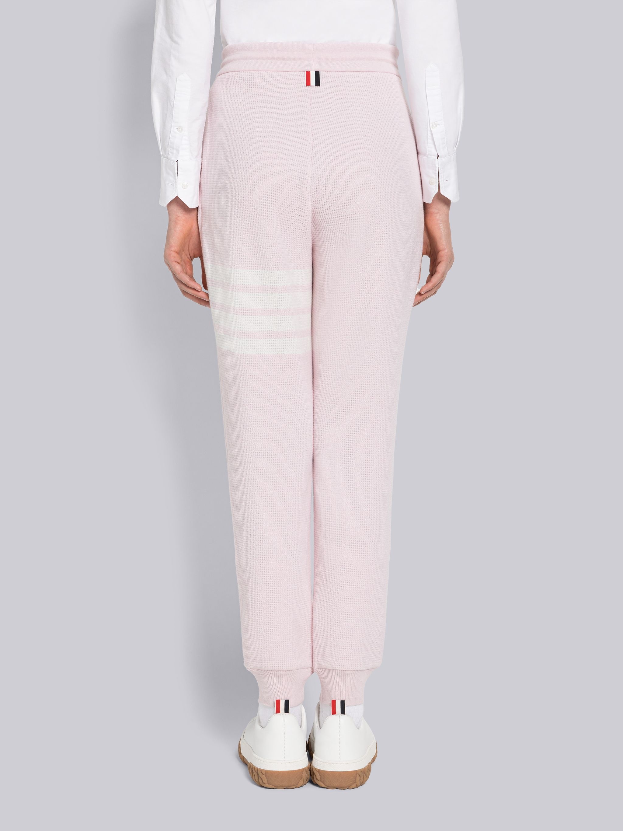 Cashmere Wool Waffle 4-Bar Sweatpants - 3