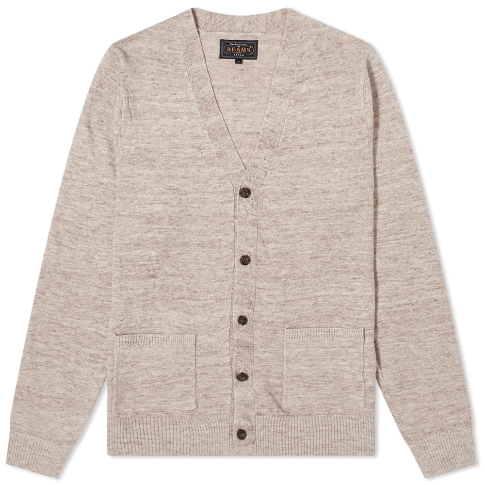 Beams Plus Linen Knitted Cardigan - 1