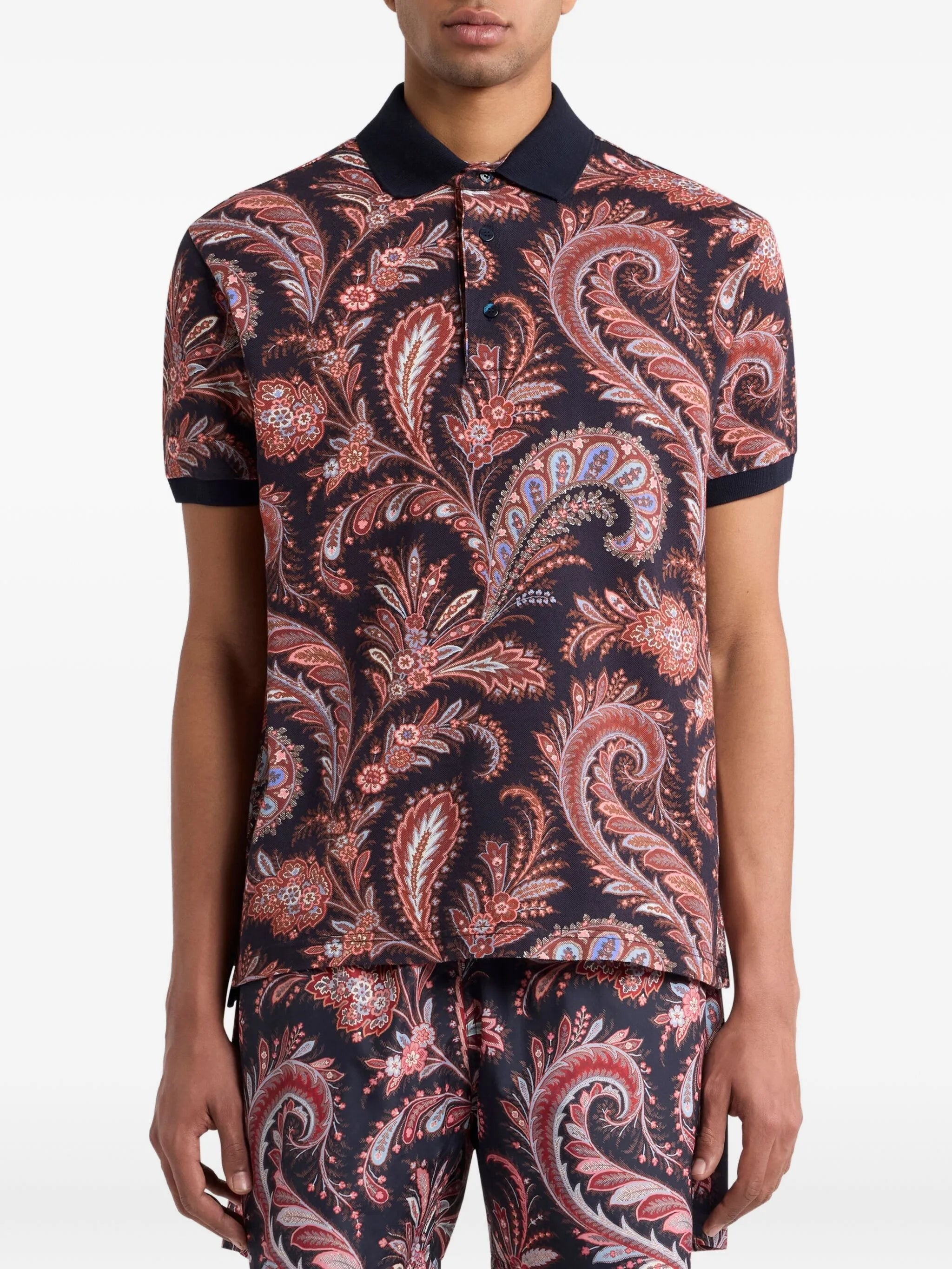 Paisley-print Cotton Polo Shirt - 4