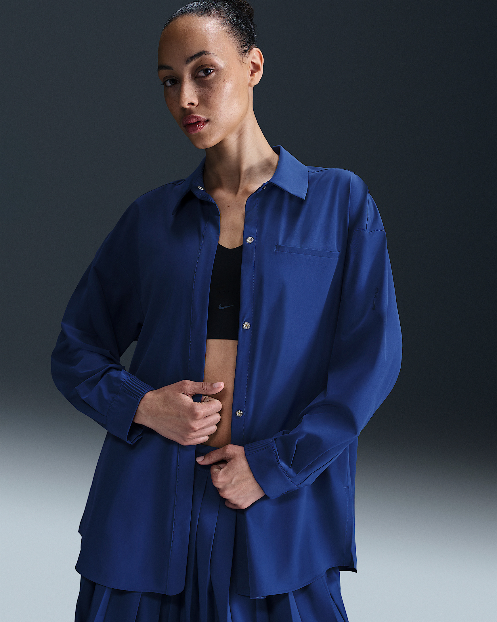 Nike 24.7 PerfectStretch Women's Dri-FIT Oversized Long-Sleeve Shirt - 1