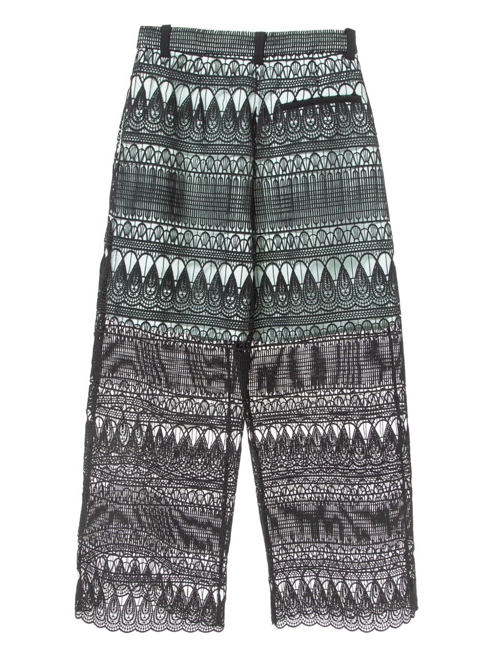 lace-overlay pants - 2