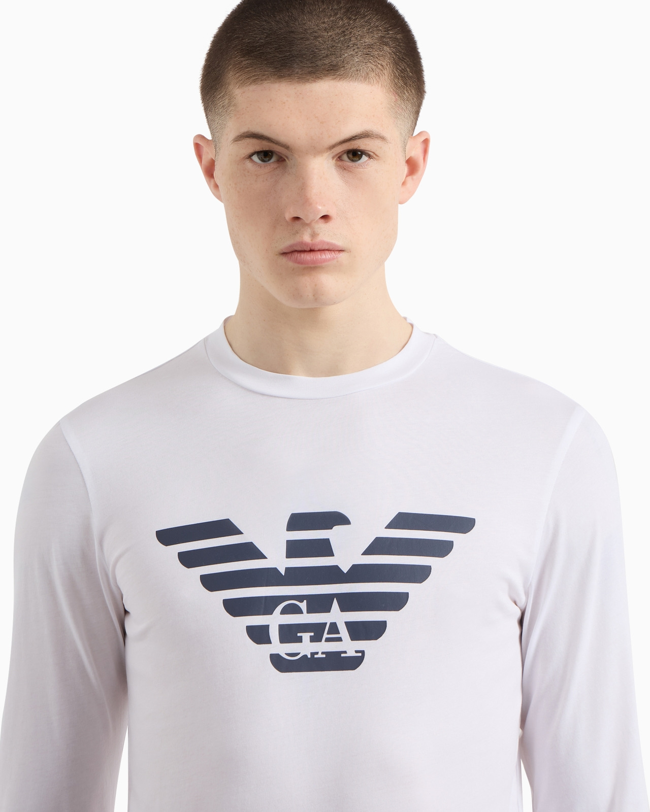 Pima-jersey jumper with printed logo - 5