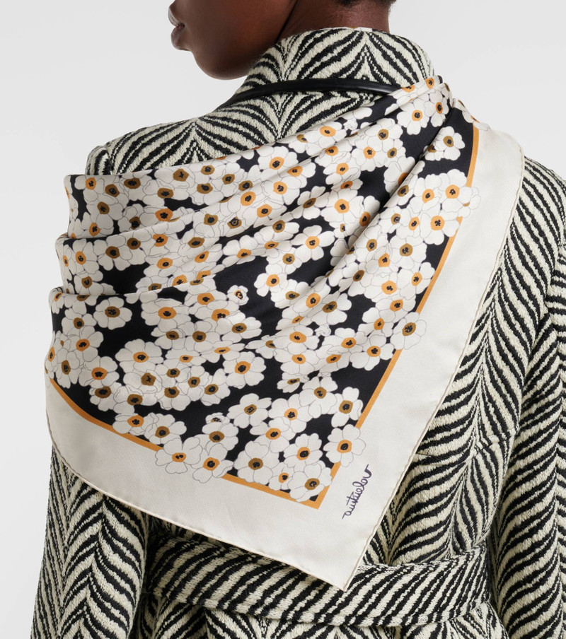Floral silk scarf 3