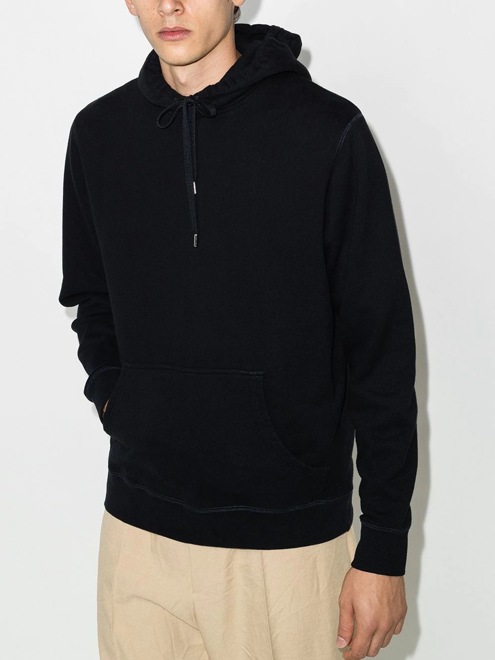 drawstring cotton hoodie - 2