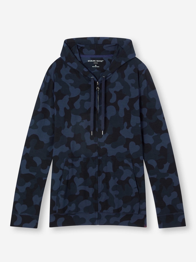 Men's Hoodie London 11 Micro Modal Navy - 1