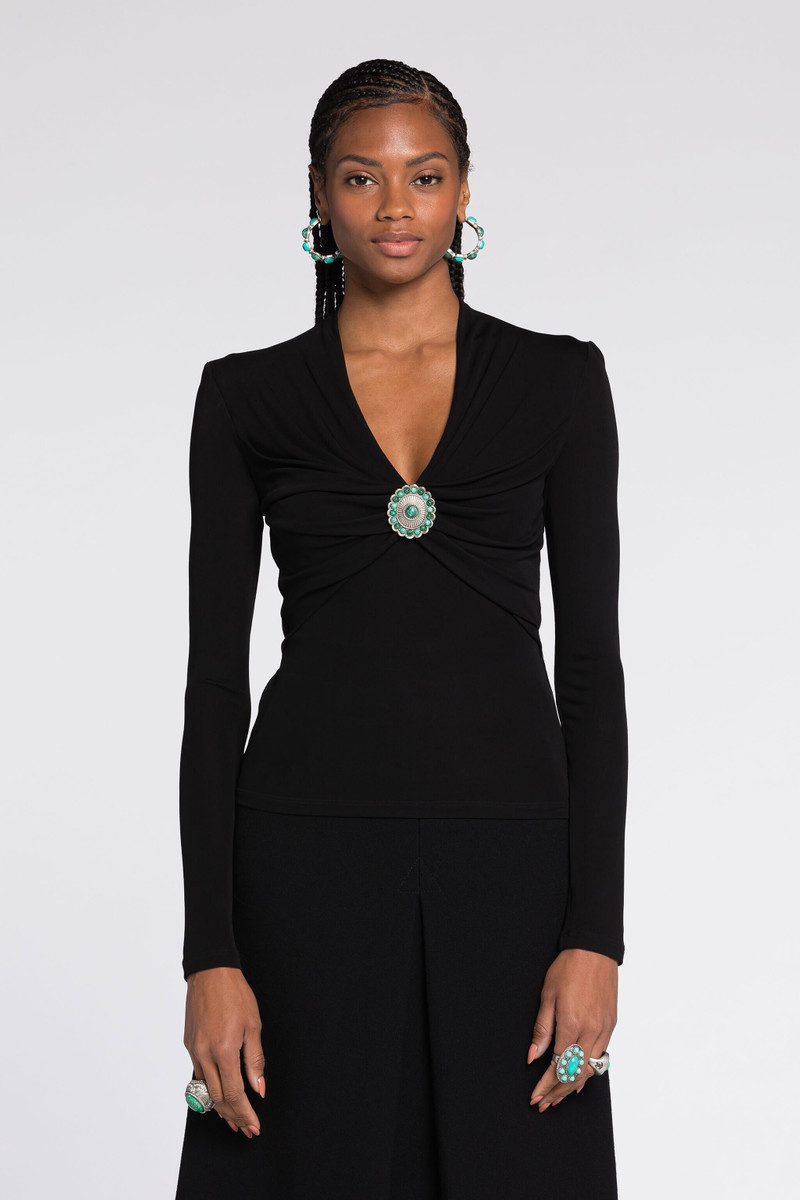 Embellished Gathered Top 4
