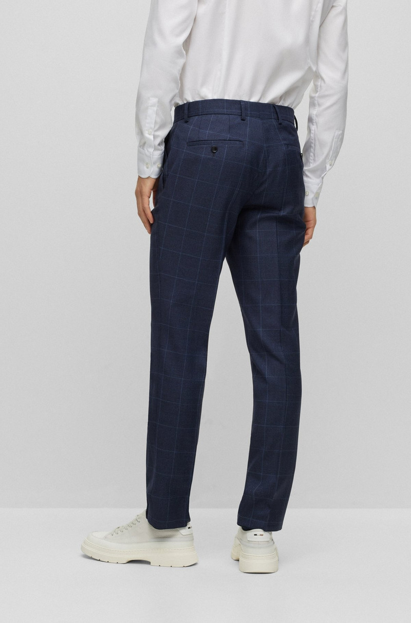 THREE-PIECE SLIM-FIT SUIT IN CHECKED VIRGIN WOOL 8