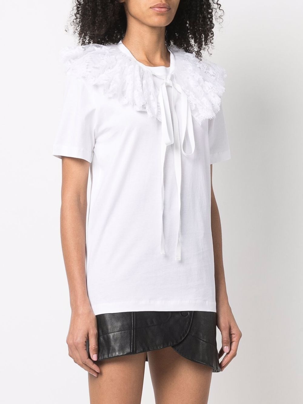 detachable lace-collar T-shirt - 3