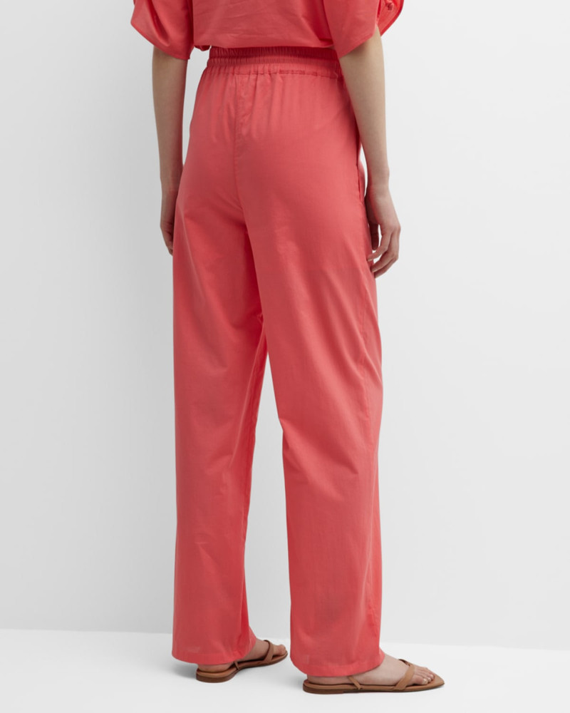 Cropped High-Rise Cotton Modal Trousers 6