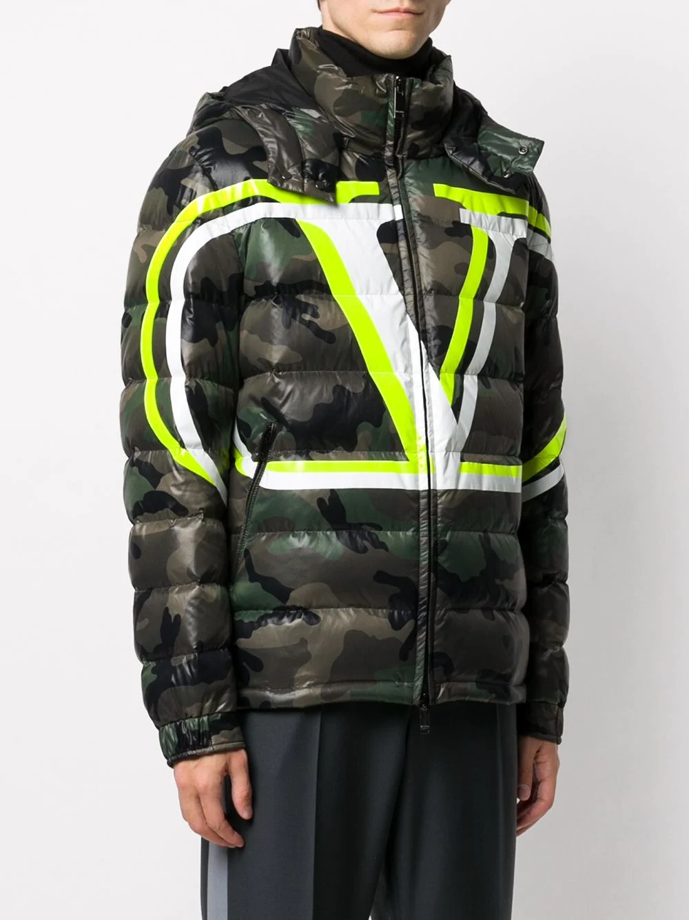 VLOGO camouflage quilted puffer jacket - 3