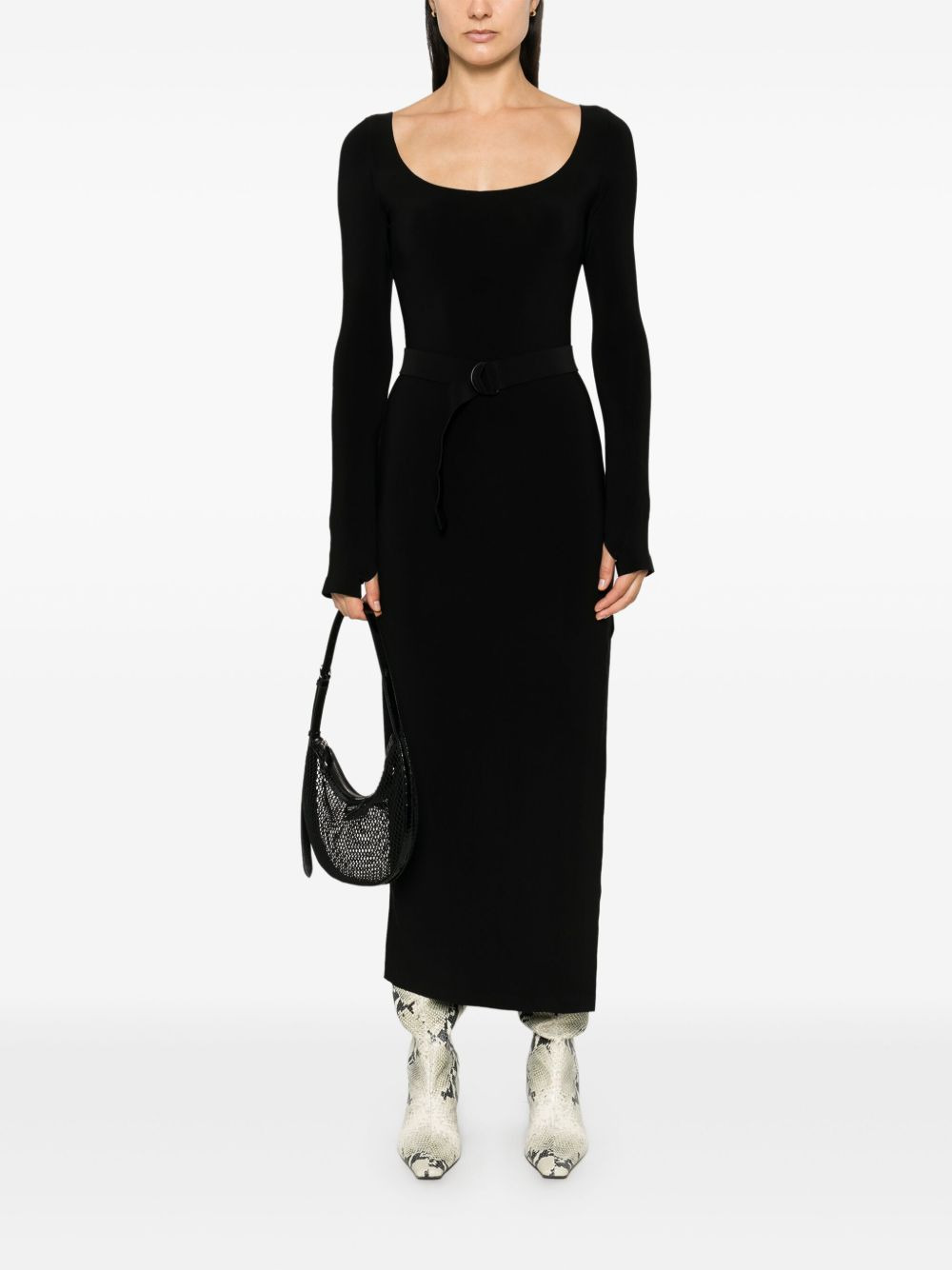 scoop-neck maxi dress - 2