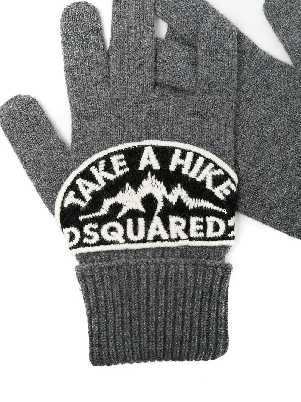 logo-patch gloves - 2