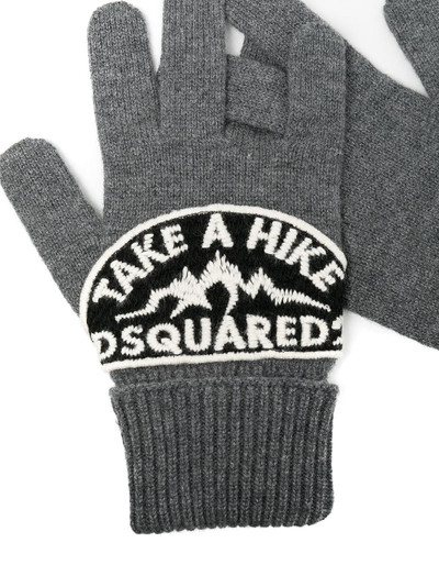 DSQUARED2 logo-patch gloves outlook