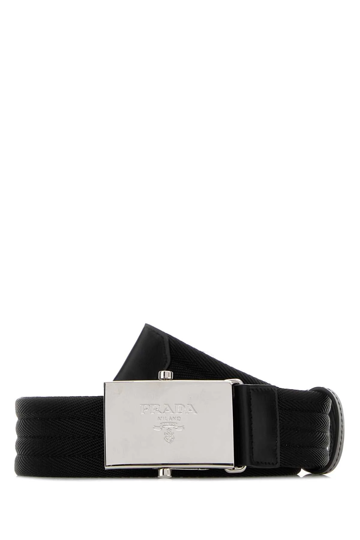 Prada Men Black Fabric Belt - 1
