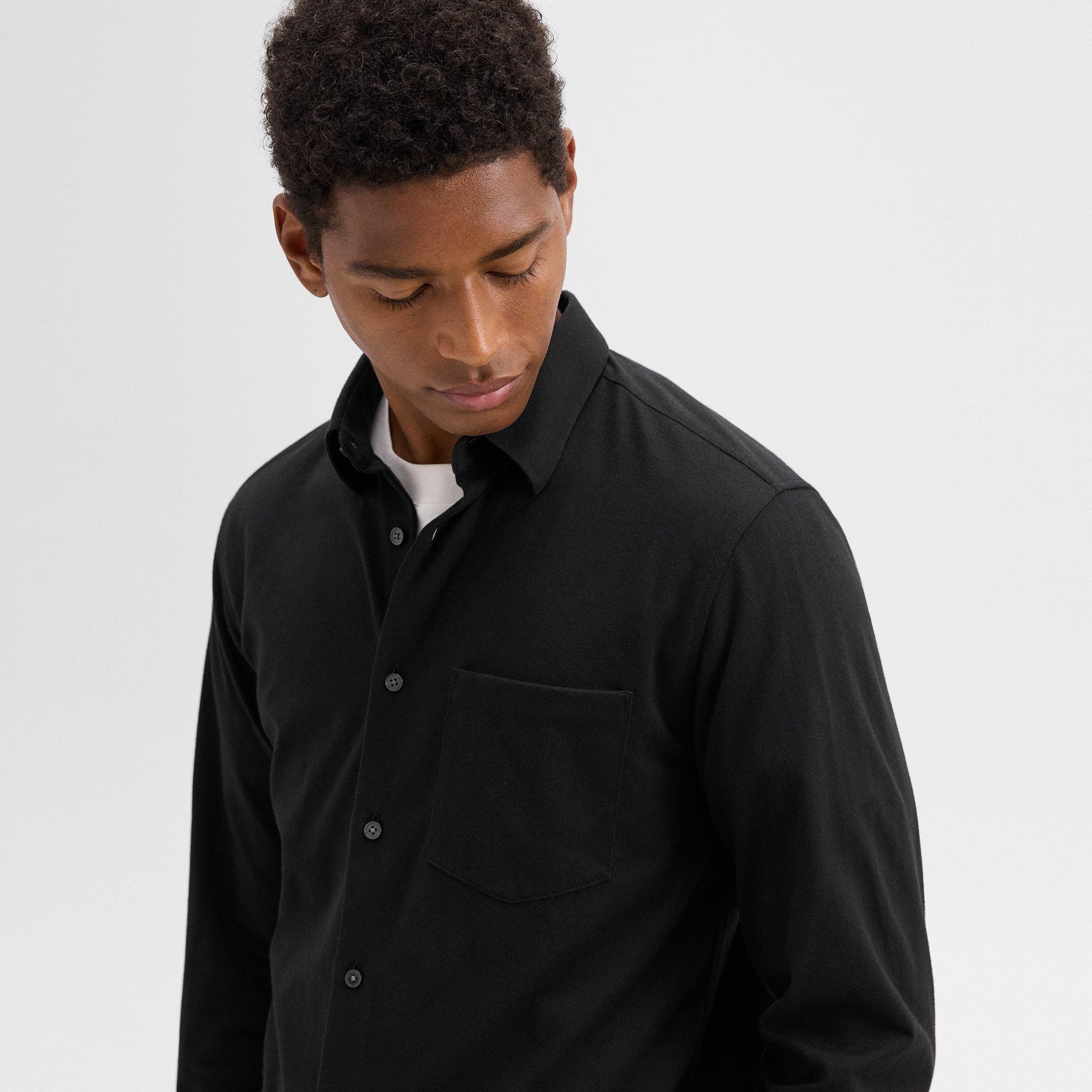 Irving Pocket Shirt in Brushed Structure Knit - 5