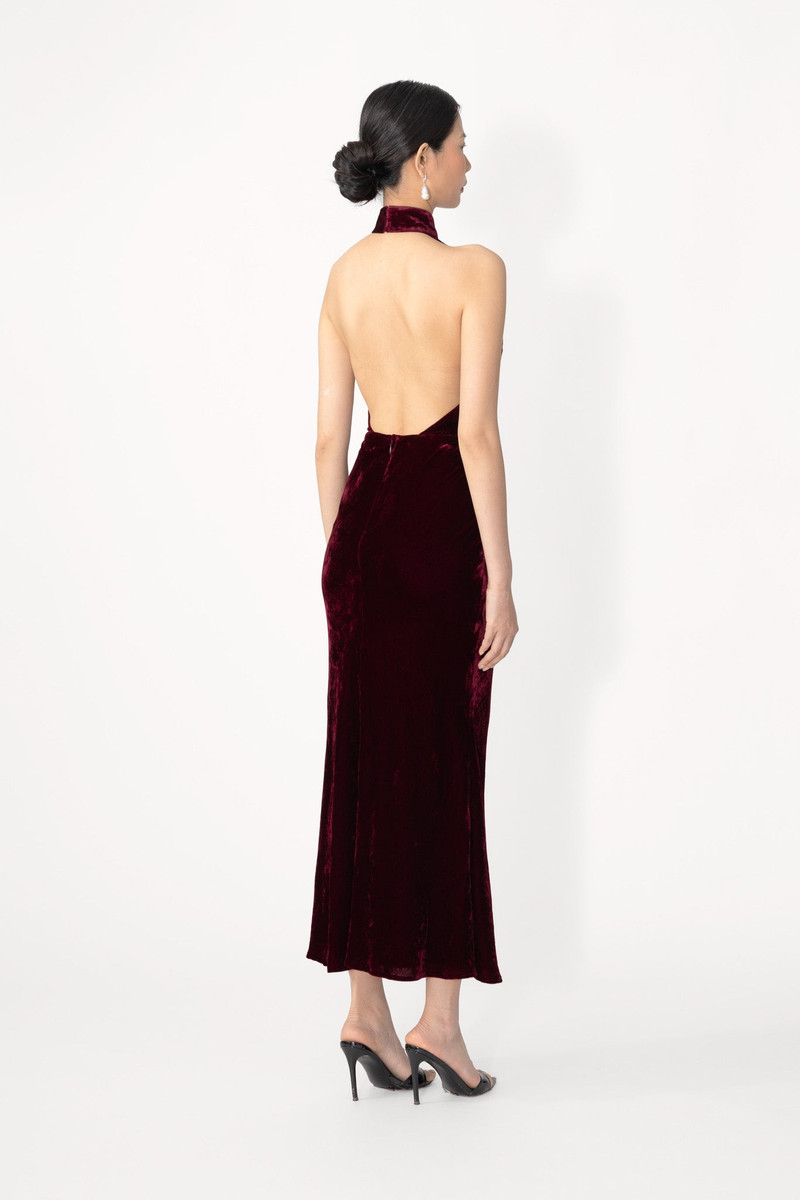 SAU LEE OPHELIA VELVET DRESS outlook