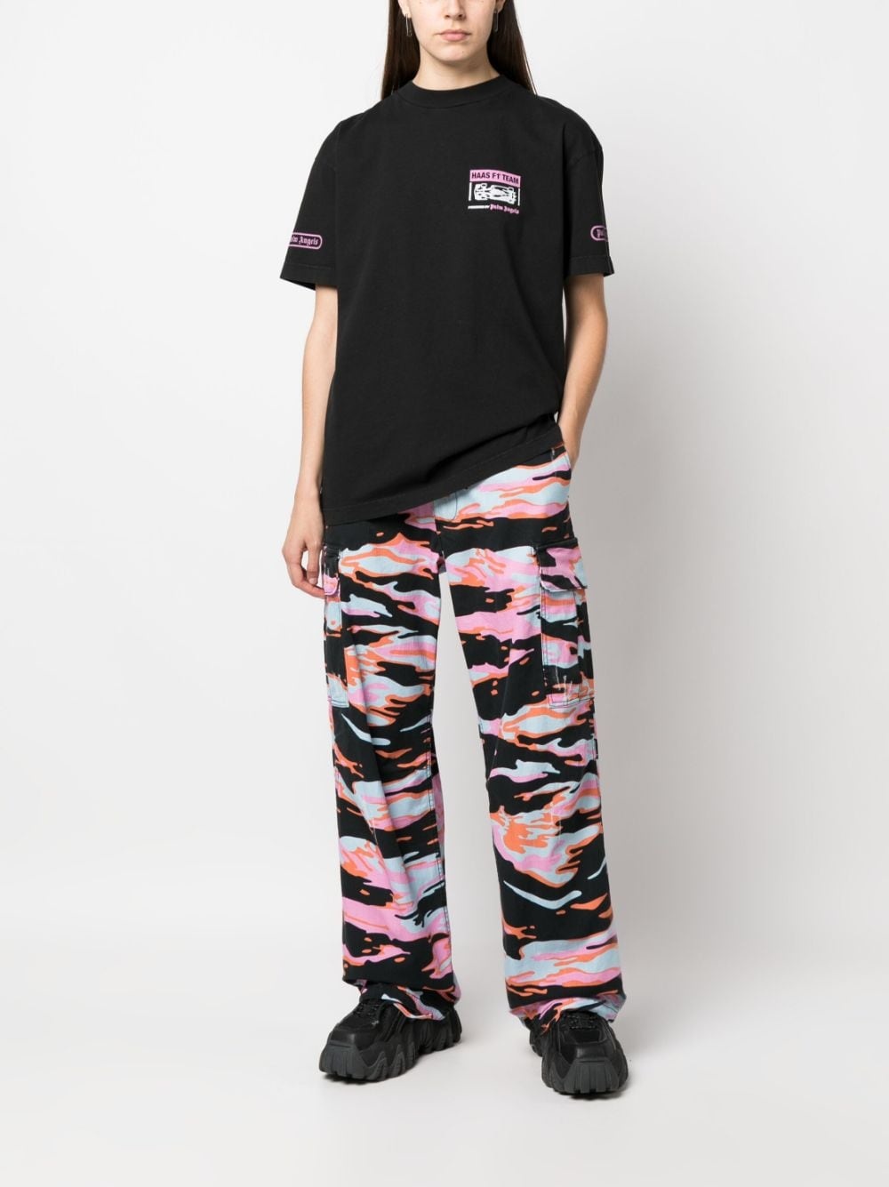 graphic-print cargo trousers - 3