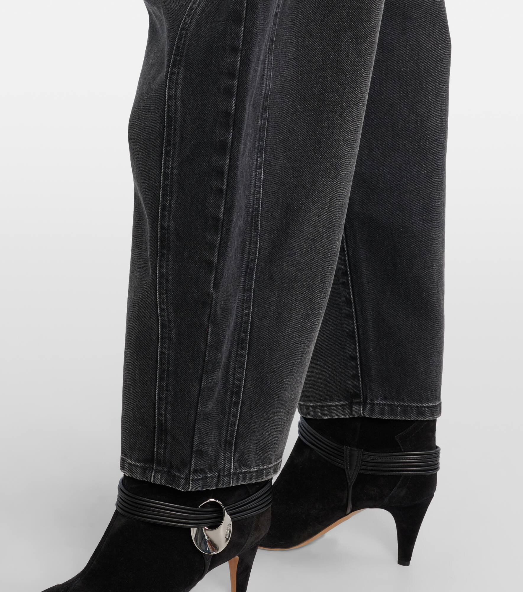 Oriane mid-rise barrel-leg jeans - 5