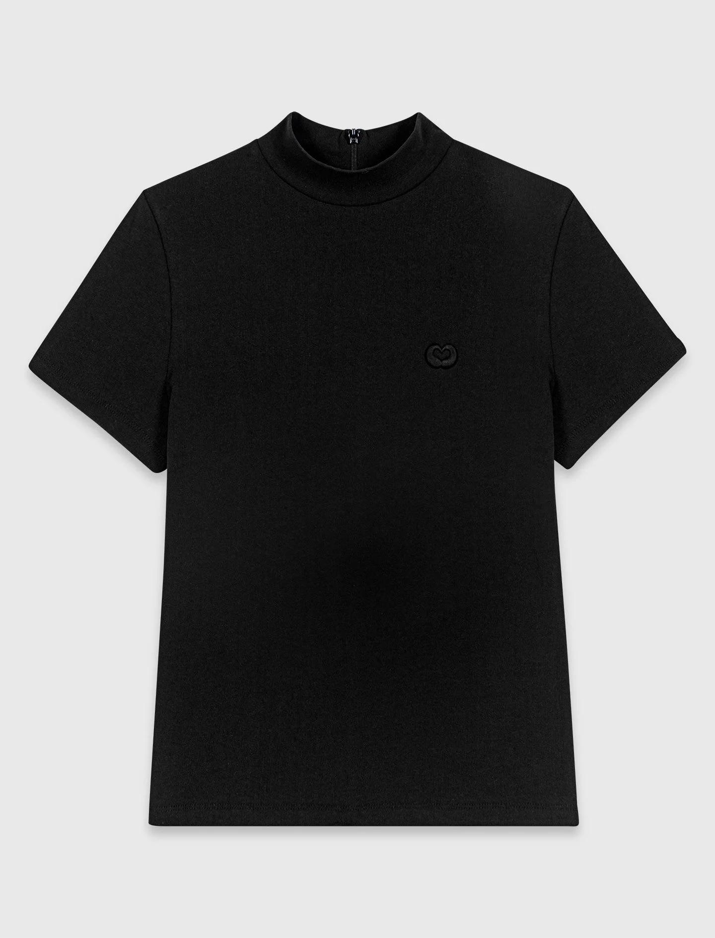 T-shirt with back zip - 1