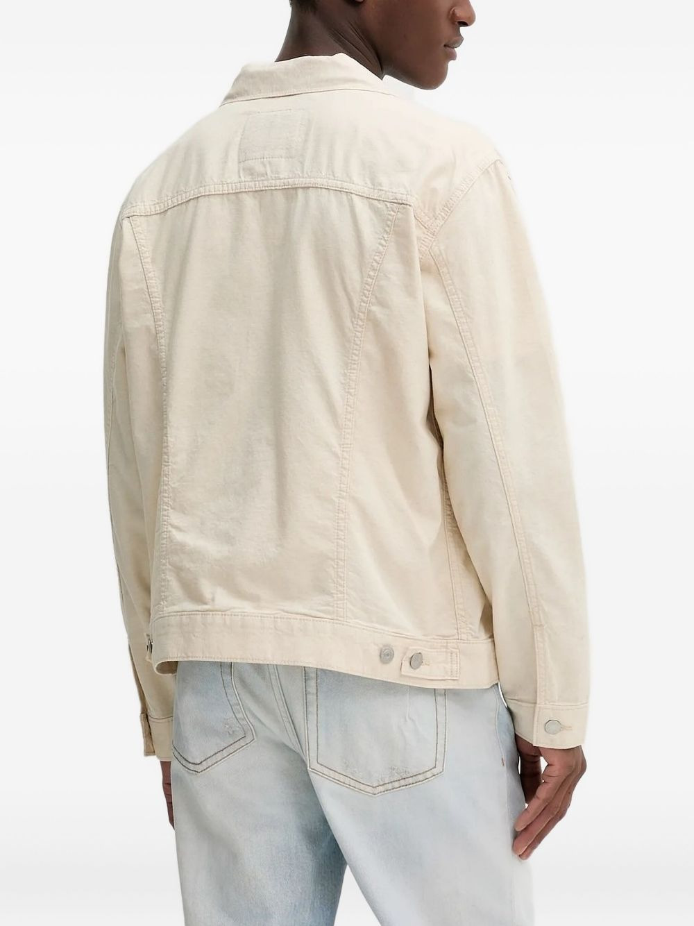 button-fastening denim jacket - 2