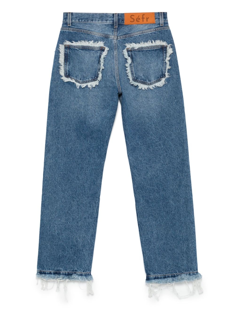 frayed-cut jeans - 2