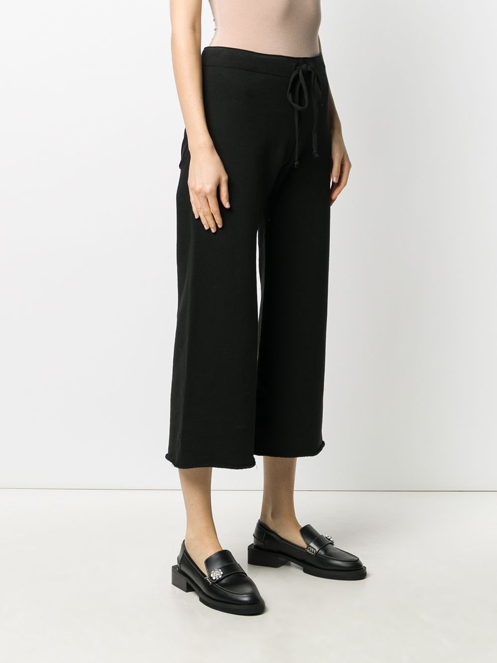 drawstring cropped track pants - 3