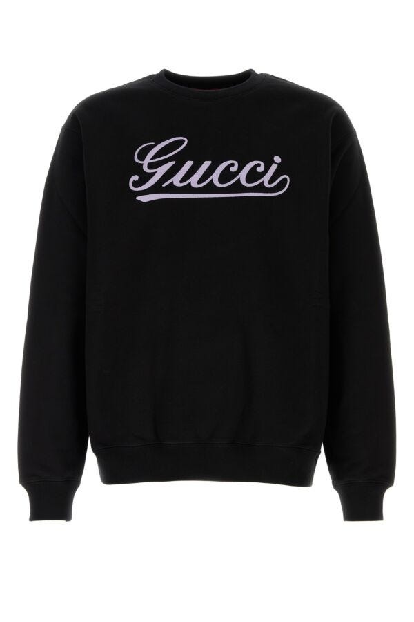 Gucci Man Black Cotton Sweatshirt - 1