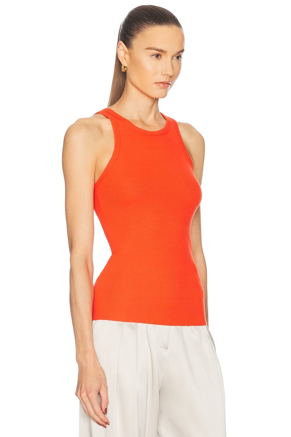 High Neck Fitted Tank Top - 2