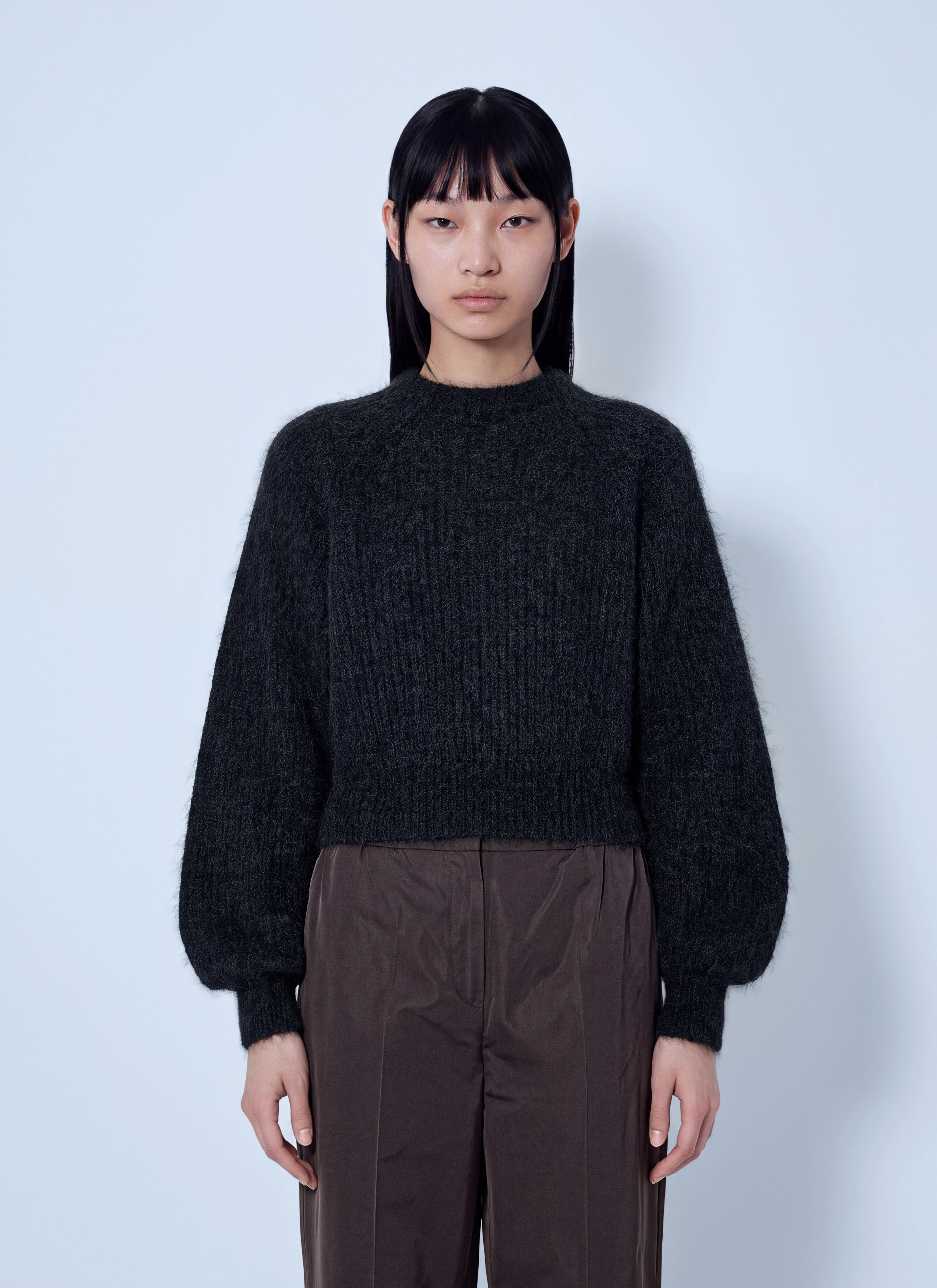 Crewneck Mohair-Blend Sweater - 1
