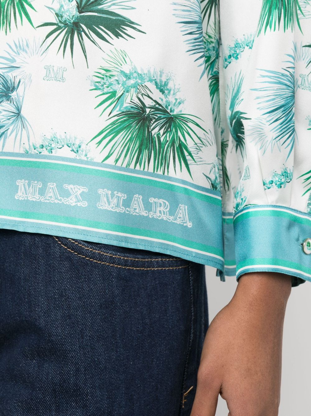 floral-print silk shirt - 5