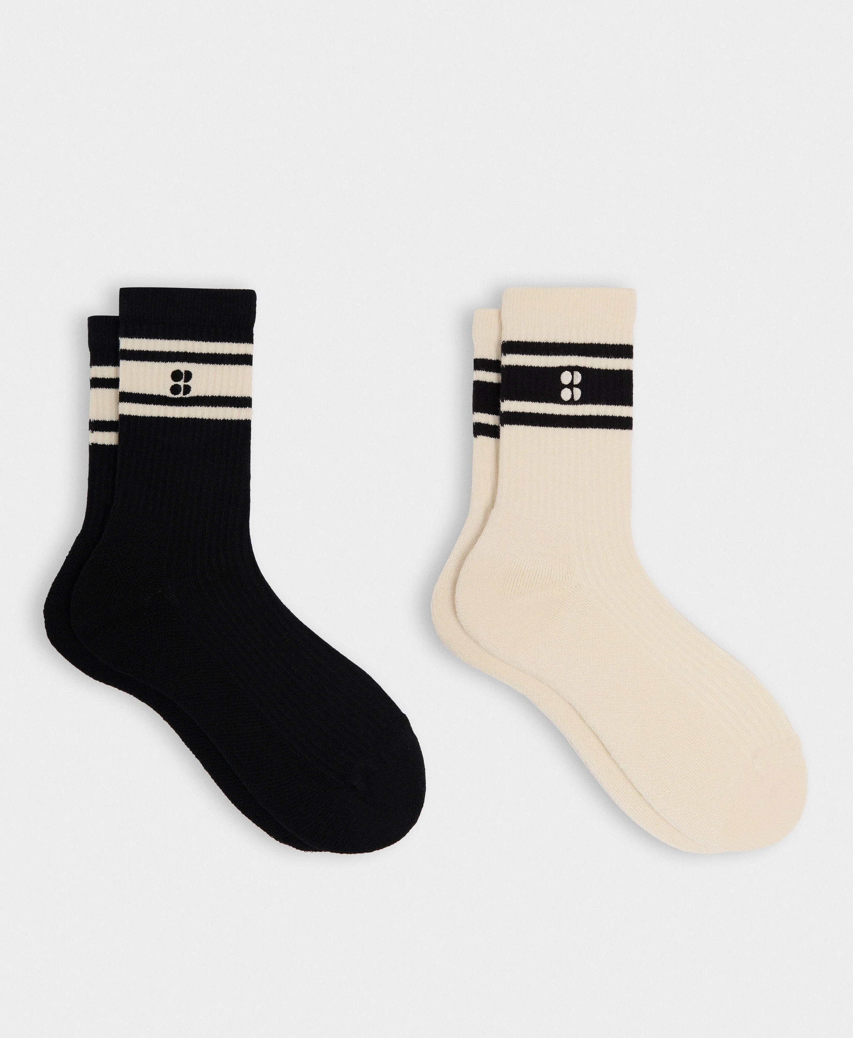Lifestyle Ribbed Crew Sock 2 Pack - 1