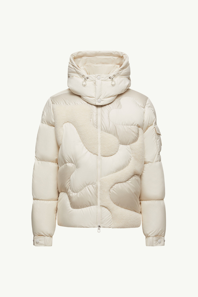 Candes Hooded Teddy Intarsia Short Down Jacket 1