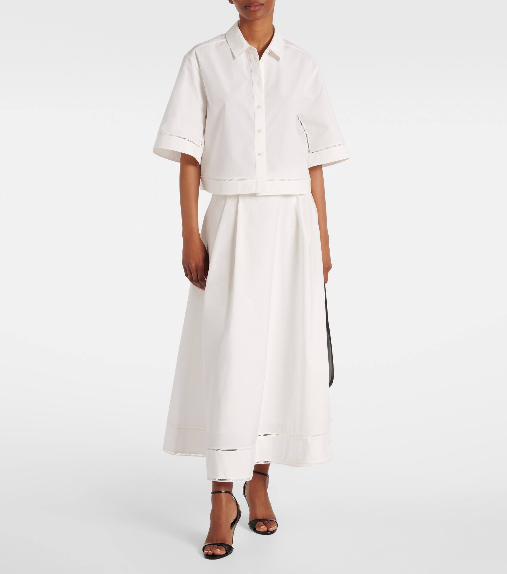 Embroidered cotton poplin shirt - 2
