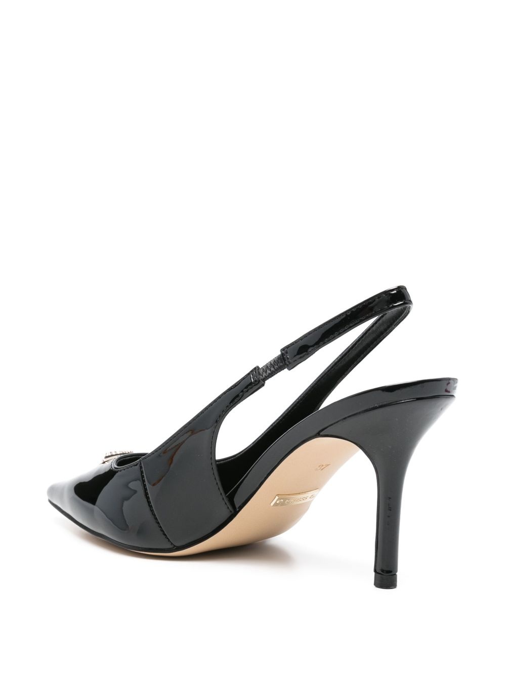 80mm leather heeled pumps - 3