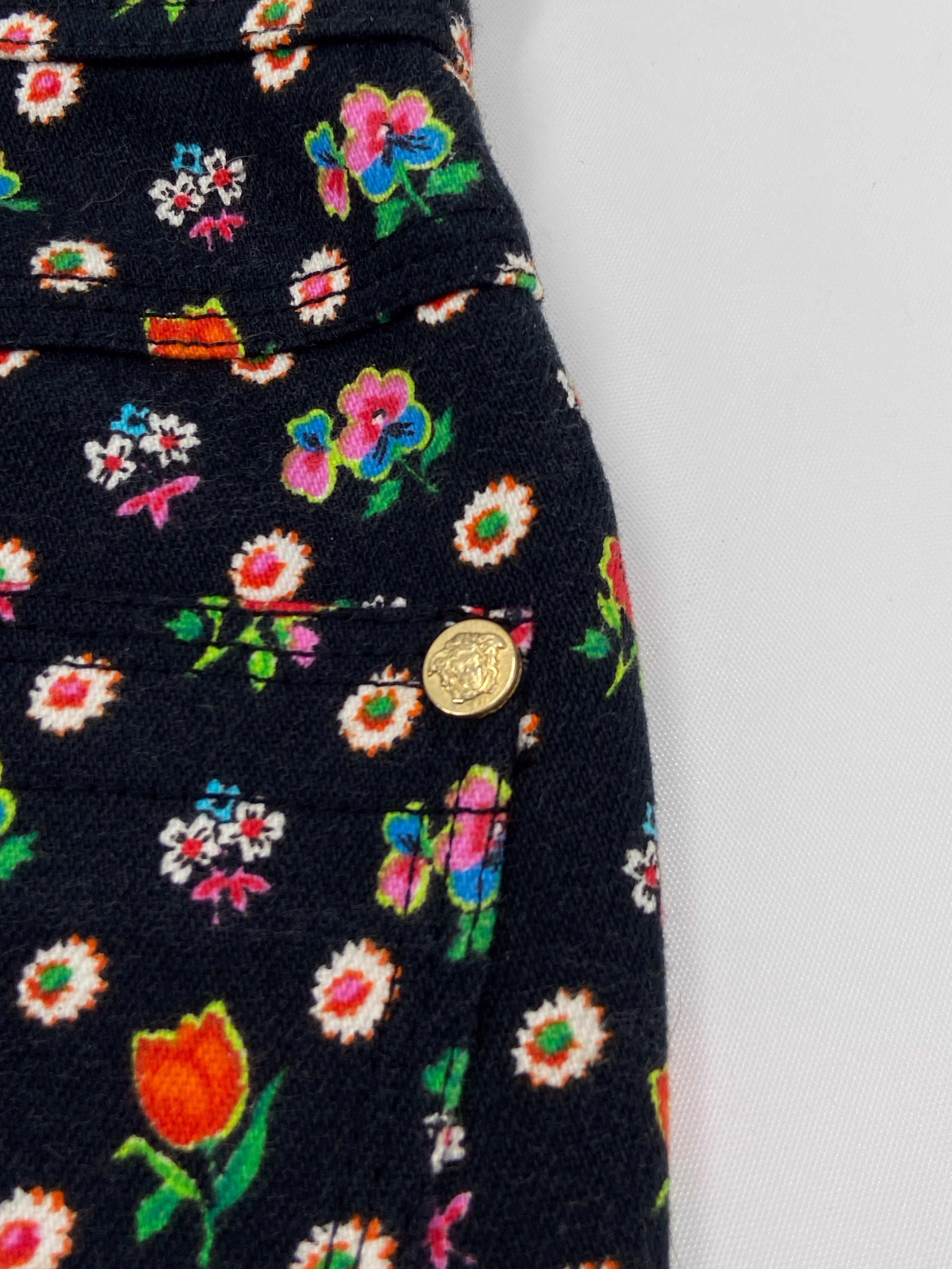 Gianni Versace Spring 1993 Iconic Floral Print Jeans 40 - 9