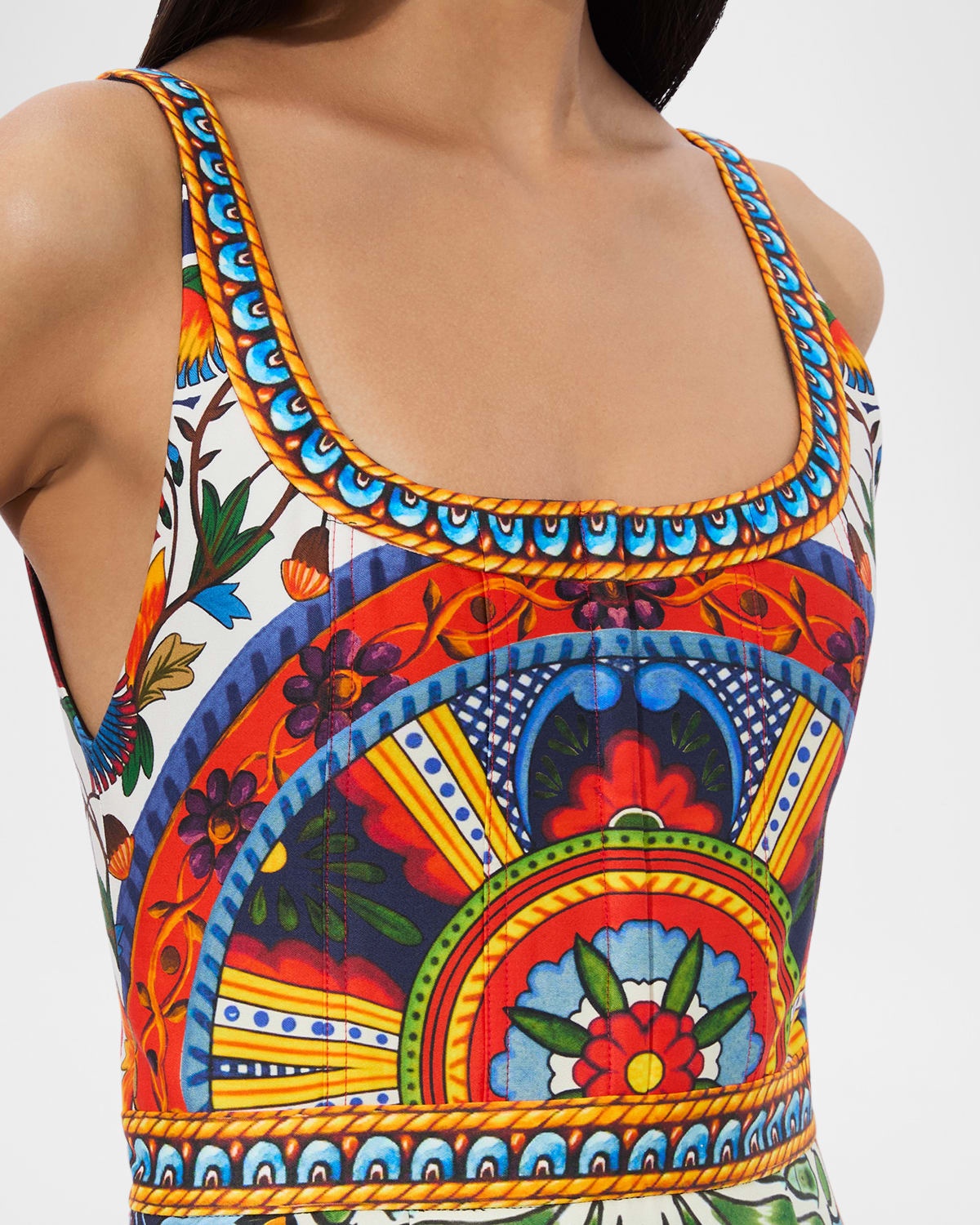 Diana Sleeveless Structured Midi Dress - 6