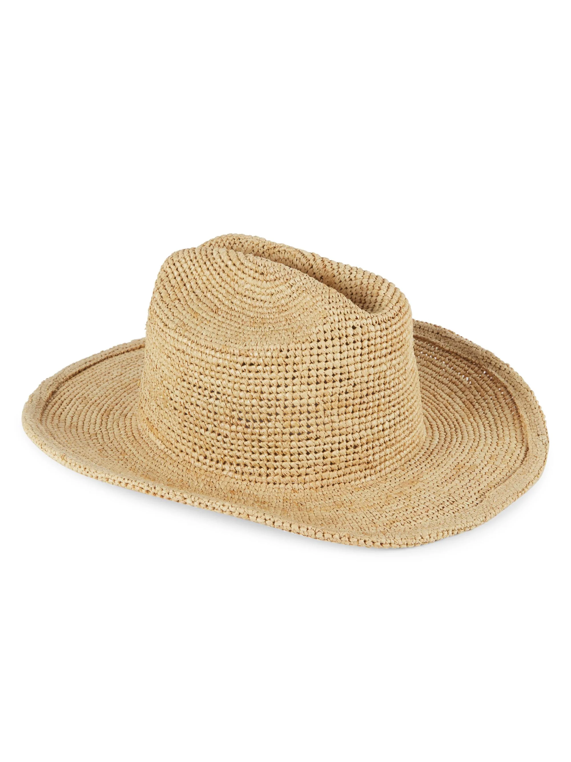 Women's Raffia Cowboy Hat - Natural - 1