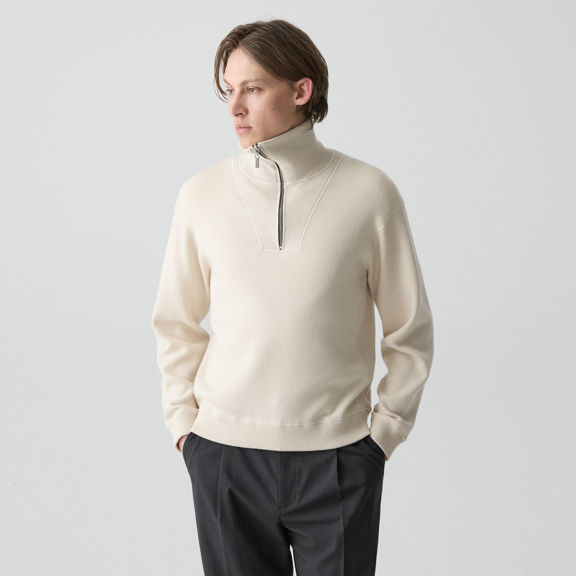 Relaxed Quarter-Zip Sweatshirt in Wool Bilen - 2