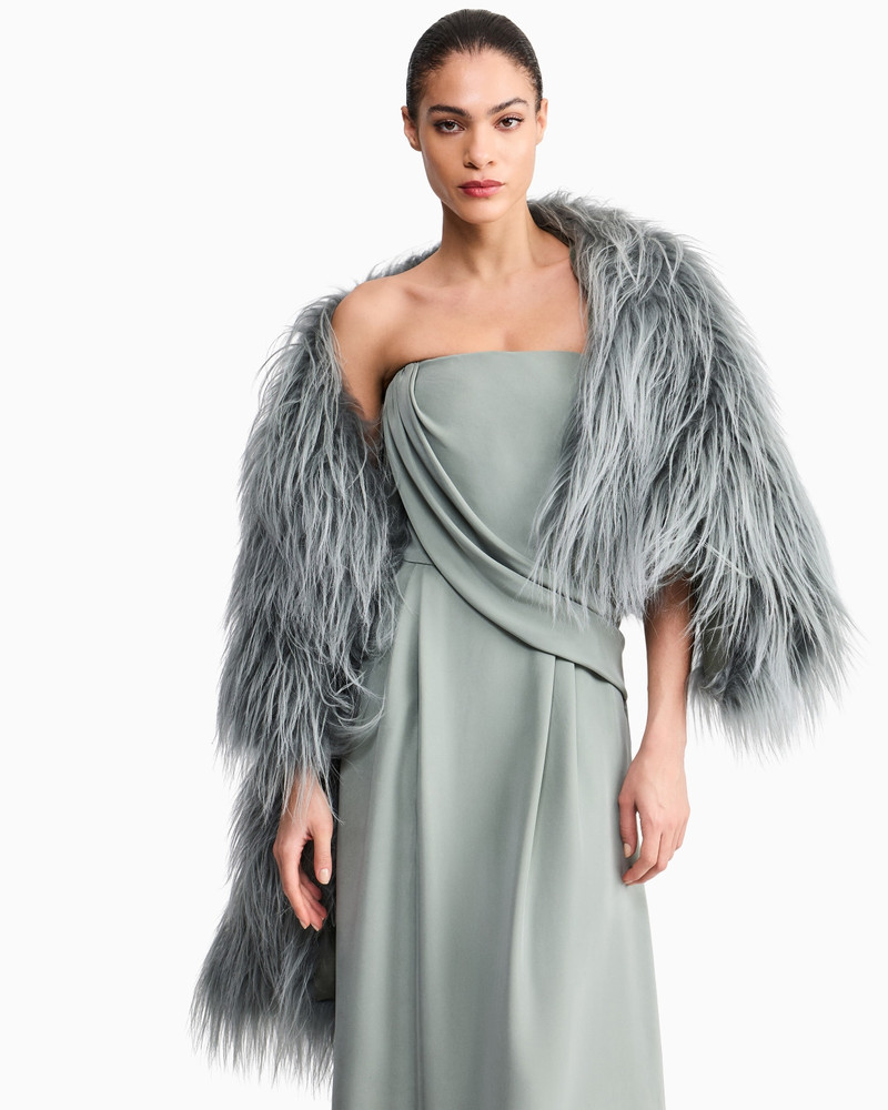 DOUBLE-TEXTURE STOLE IN CASHMERE AND COTTON VELVET 3