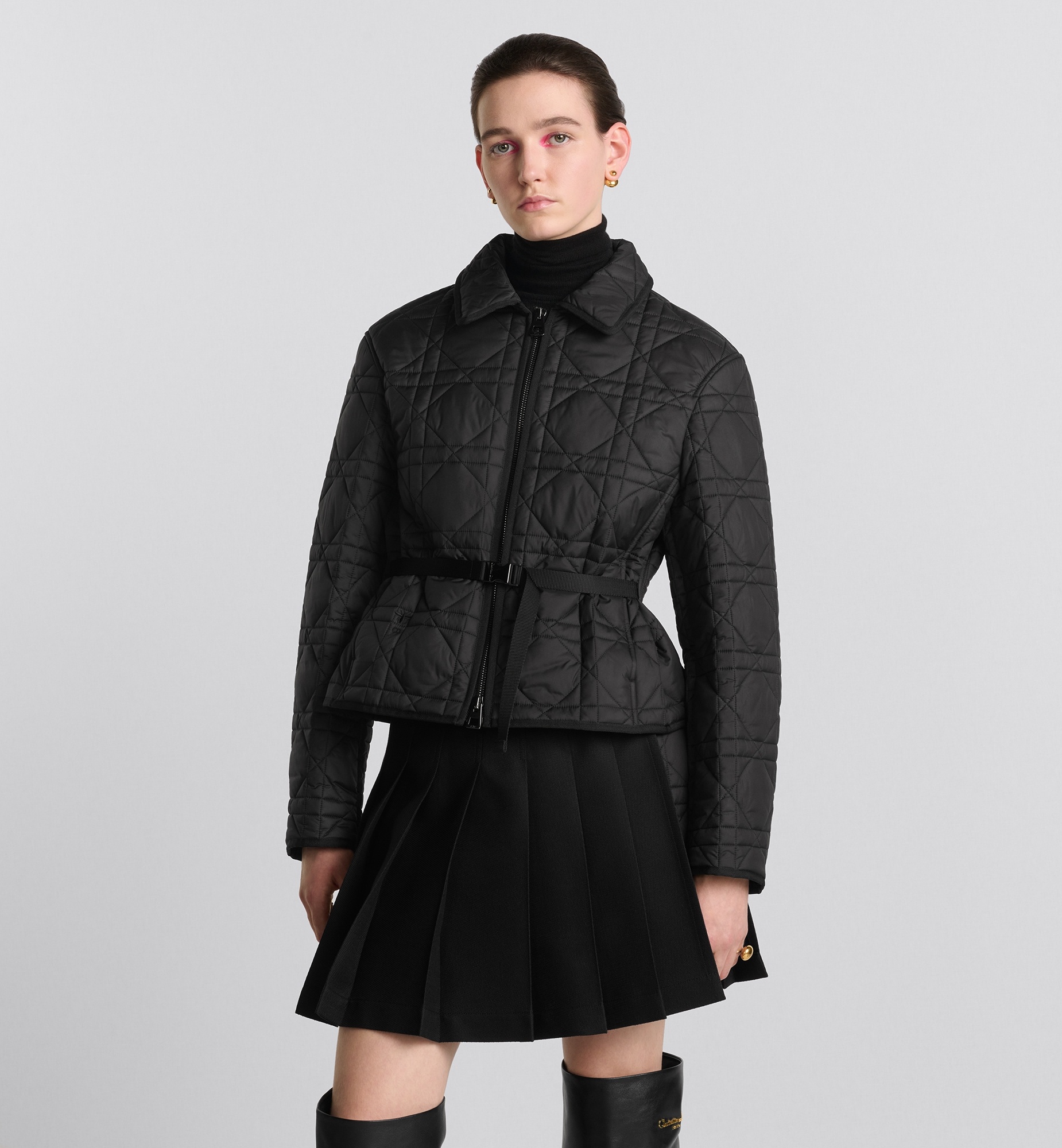 Macrocannage Belted Peacoat - 2