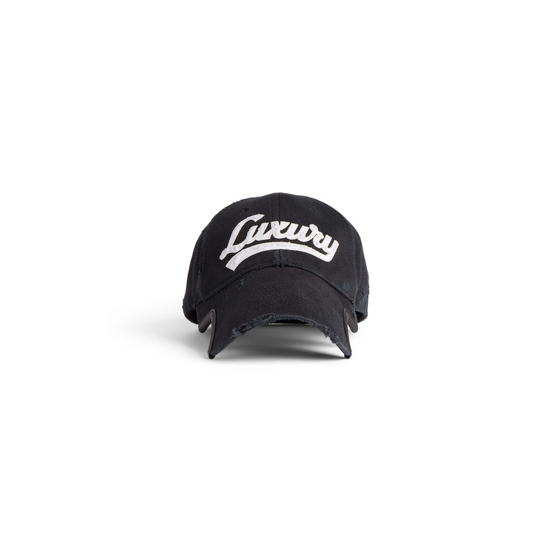 Women's Luxury Script Cap in Black Faded 1
